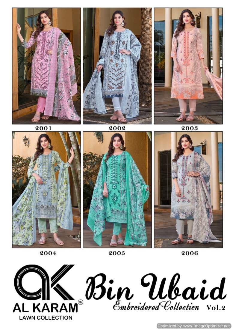 Bin Ubaid Vol 2 By Al Karam Pure Cotton Pakistani Dress Material Wholesalers In Delhi